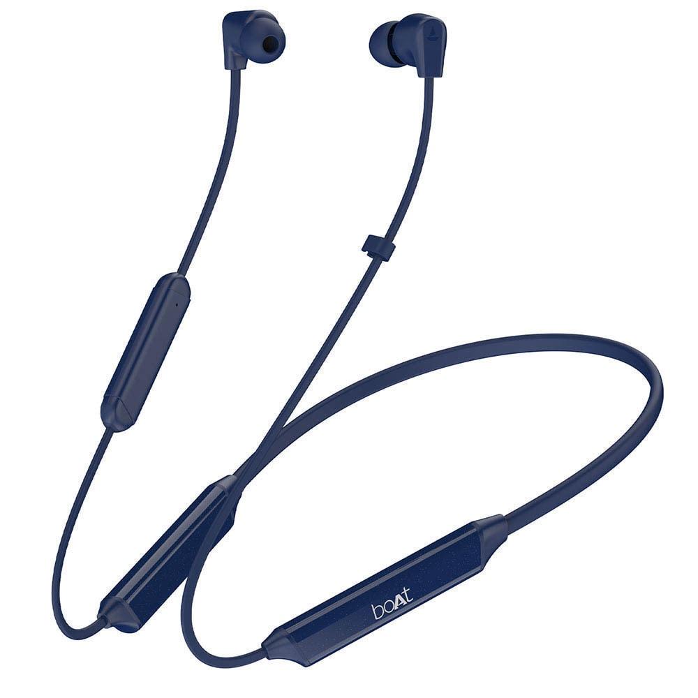 boAt Rockerz Trinity in Ear Earphones with 150 H Playtime, Crystal Bionic Sound Powered by HiFi, Signature Sound, Beast Mode, ENx Tech, ASAP Charge, IPX5, Dual Pairing (Just Blue)