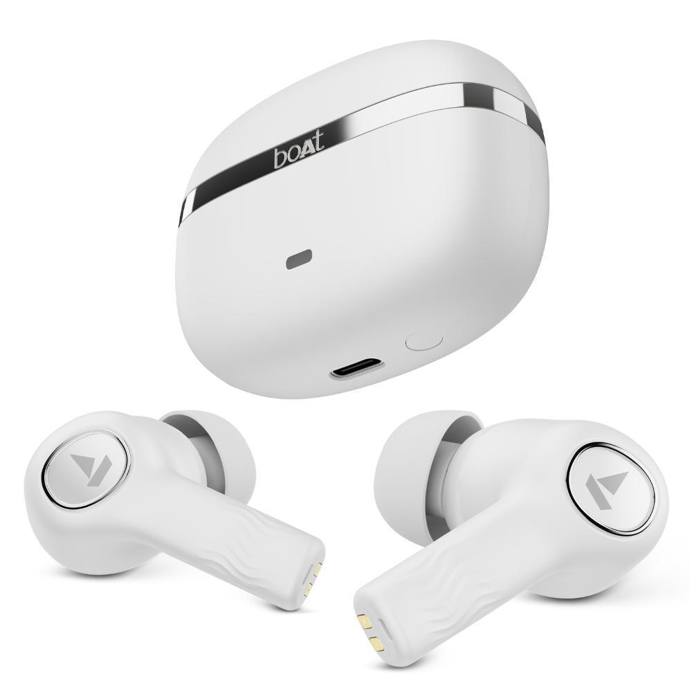 boAt Nirvana Ion True Wireless earbuds, Upto 120 Hours of playtime, ENx Technology With 4 Mics, BEAST Mode, High Precision Infrared Sensor, Bluetooth v5.2, IP4 Rating,( Ivory White, TWS)
