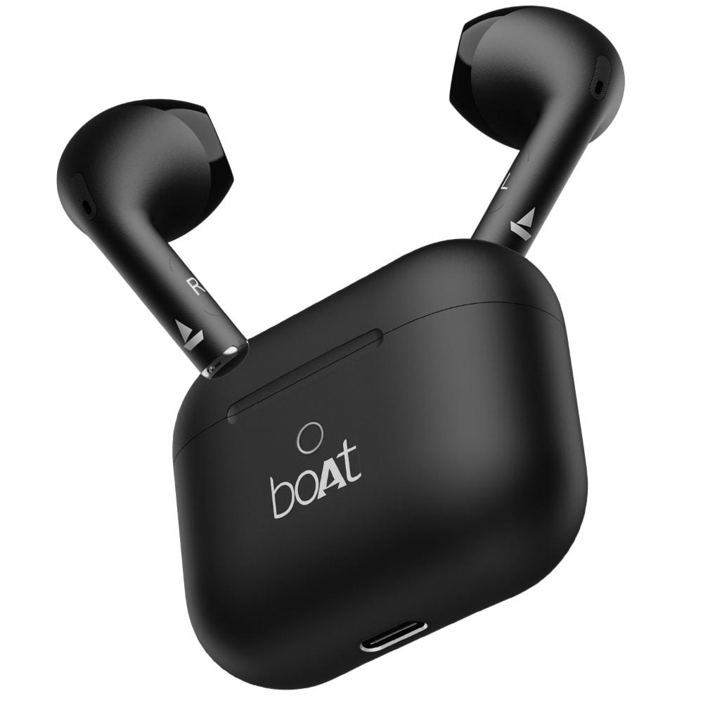 boAt Airdopes Alpha TWS in Ear Earbuds with 35 HRS Playback, 13 mm Drivers, Dual Mics ENx & Beast Mode (Jet Black)