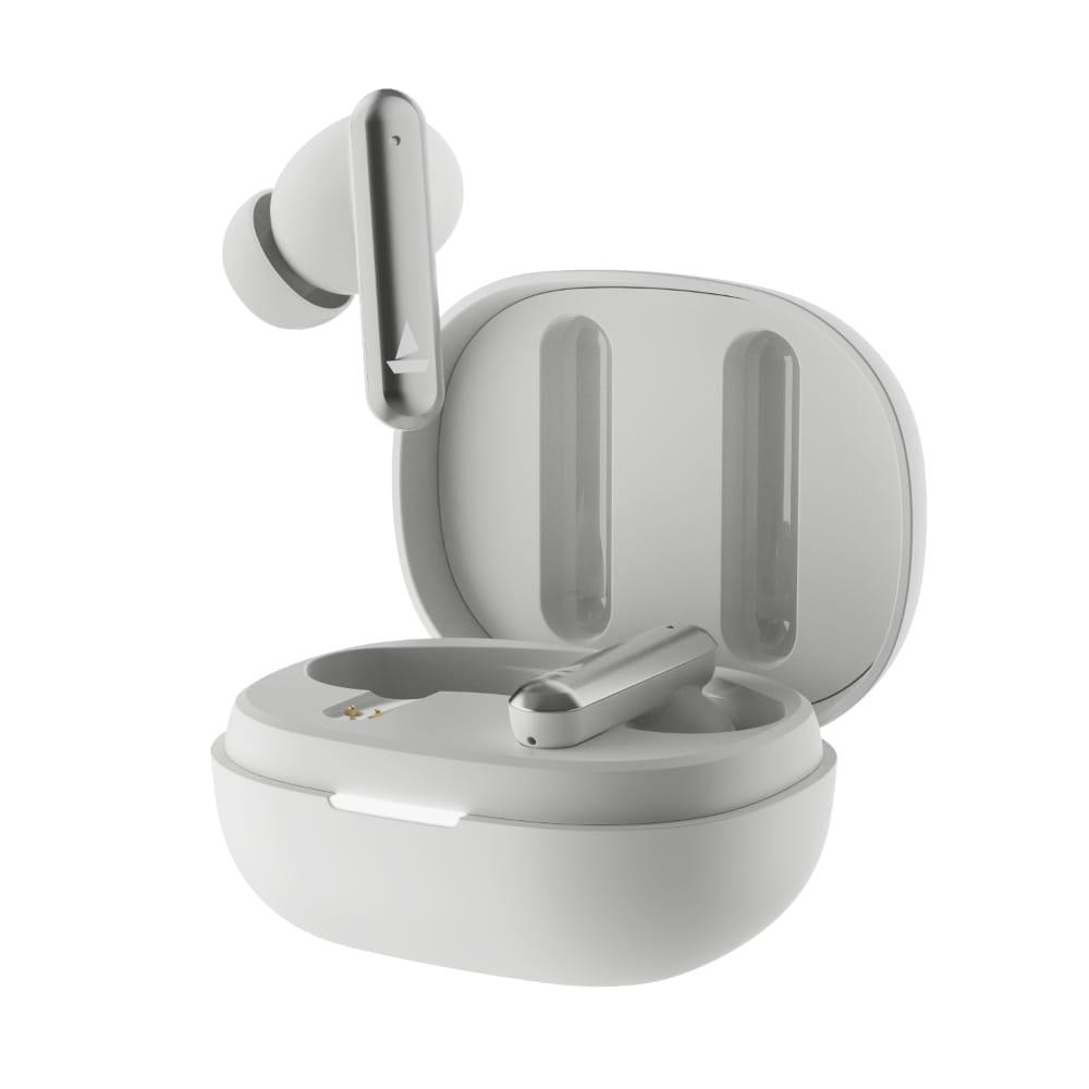 boAt Airdopes Bliss ANC with Active Noise Cancellation (32 db), Quad Mics with ENx Tech, Total Playtime: 42H, BEAST Mode (60ms), IPX5 Water Resistance, ASAP Charge (Pristine White)