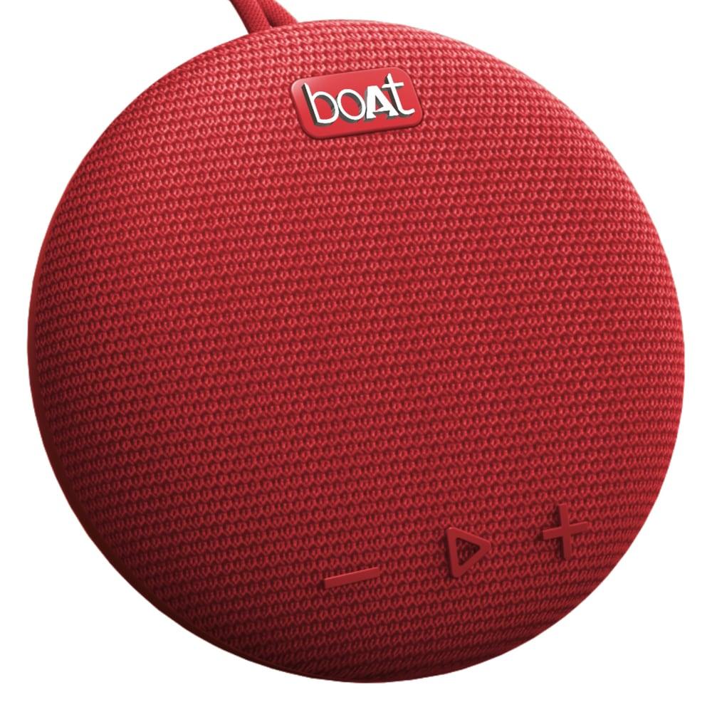 boAt Stone 193 With 5W Immersive Sound, IPX7 Water & Splash Shield, Lightweight & Portable, Dual Mode- Bluetooth & AUX, 4 hrs playback, TWS Feature for 2x Impact, Built-in mic, Type-C Charging (Raging Red)