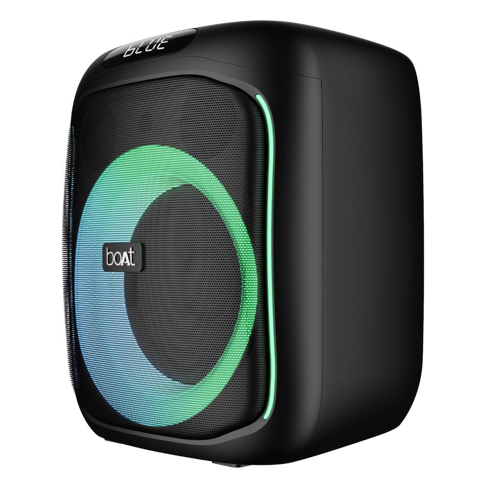boAt Partypal 195 with upto 6 hrs Playtime, Dynamic RGB LEDs, 50 Watt Bluetooth Wireless Speaker with Mic for karaoke (Active Black)