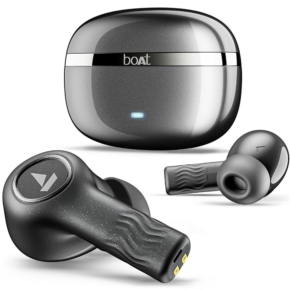 boAt Nirvana Ion ANC Truly Wireless in-Ear Earbuds with Up to 32 dB Active Noise Cancellation, 120 Hrs Playback, Crystal Bionic Sound Powered by Hifi, Beast Mode, ENx Tech, Hearables App (Crystal Black)