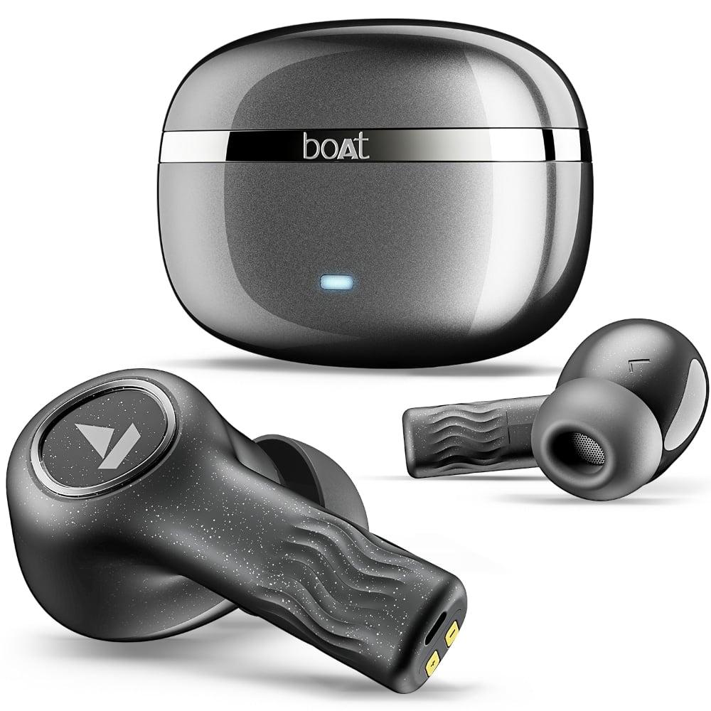 boAt Nirvana Ion ANC Truly Wireless in-Ear Earbuds with Up to 32 dB Active Noise Cancellation, 120 Hrs Playback, Crystal Bionic Sound Powered by Hifi, Beast Mode, ENx Tech, Hearables App (Crystal Black)