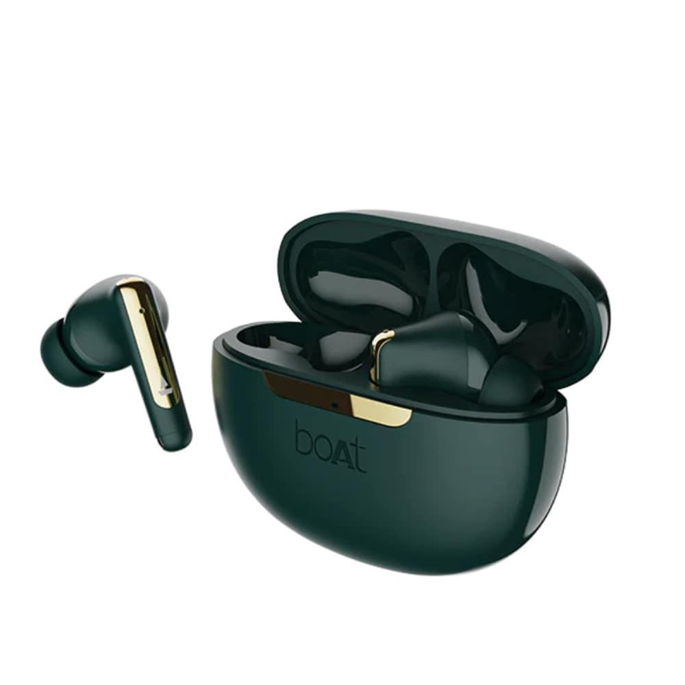 boAt Airdopes 141 ANC TWS in Ear Earbuds with 32 dB ANC, 42 Hrs Playback, 50 ms Low Latency Beast Mode, IWP Tech, Quad Mics with Enx, ASAP Charge, USB Type-C Port & IPX5, Green