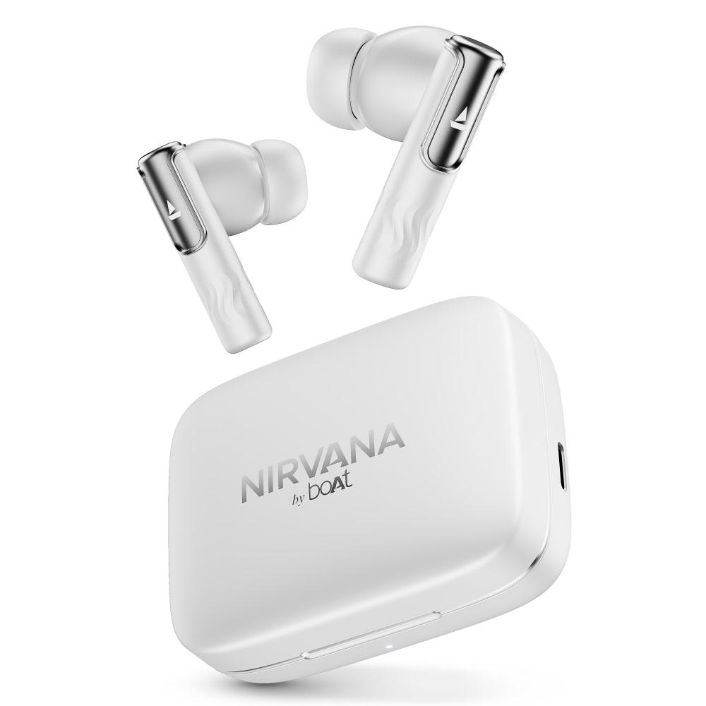 boAt Nirvana Ivy In Ear TWS Earbuds with 50 dB Hybrid ANC, Dynamic Head Tracking, 360 Spatial Audio, In-Ear Detection & Multi Point Connectivity (Gunmetal White)
