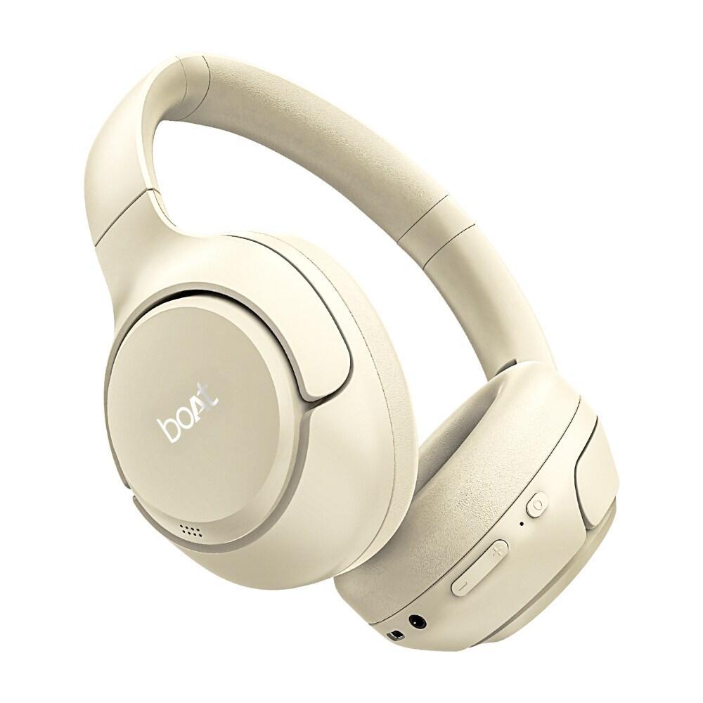 boAt Rockerz 551 ANC Pro Bluetooth Headphone With 42 dB Adaptive ANC, 72 Hours Plackback, 40 mm drivers, Enx Tech, Beast Mode, BT v5.4, Foldable Cups (Hazel Beige)-2