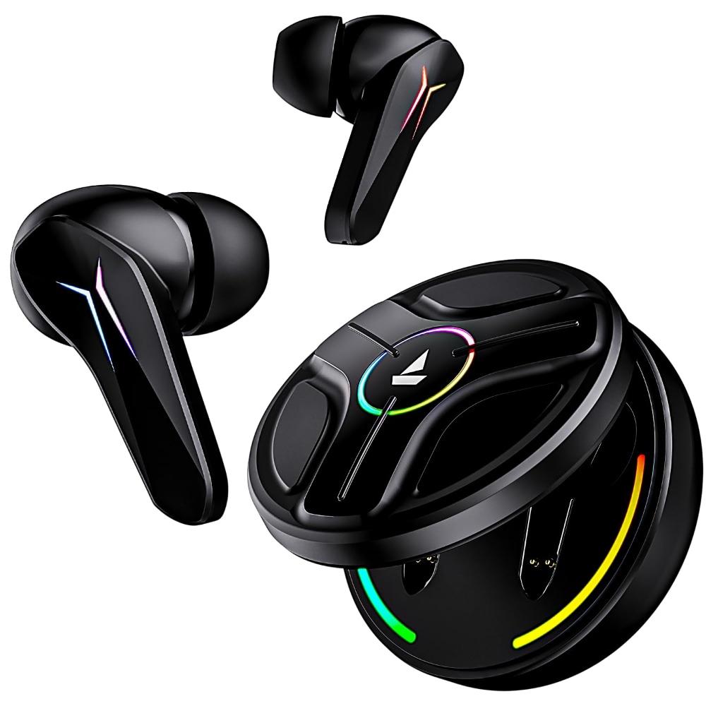 boAt Immortal 141 TWS Earbuds with ENxTM Tech, Up to 40 hrs Playtime, boAt Signature Sound, BEAST Mode, IPX4 Resistance, IWP Tech, RBG Lights, & USB Type-C Port (Black Sabre)