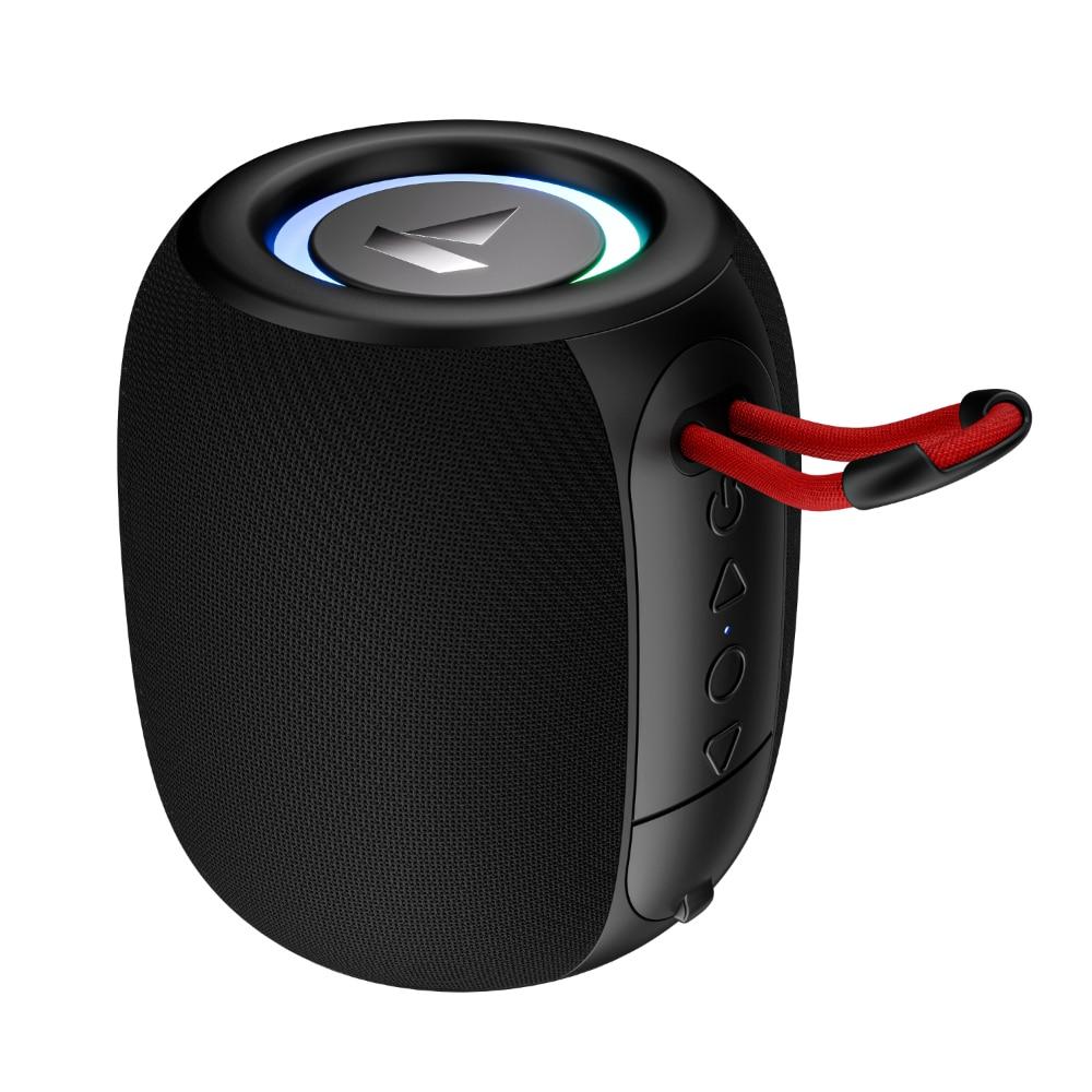 boAt Stone 208 Bluetooth Speaker with 5 W Signature Sound, 8 hours of Playback, 52 mm Drivers, Built in mic, RGB lights (Raging Black)