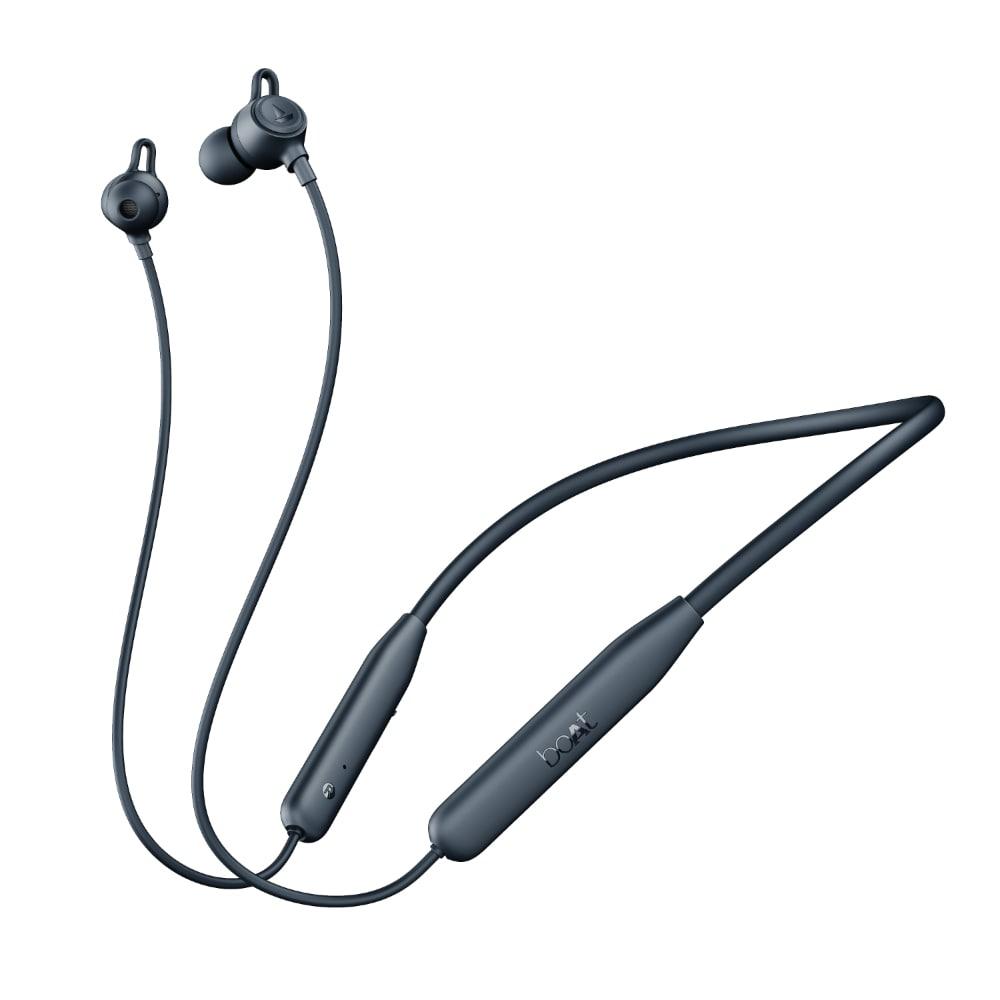 boAt Rockerz 200 In Ear Wireless Neckband with 40 hours Playback Time, 10 mm boAt Signature Sound Drivers and IPX5 Rating (Blue)