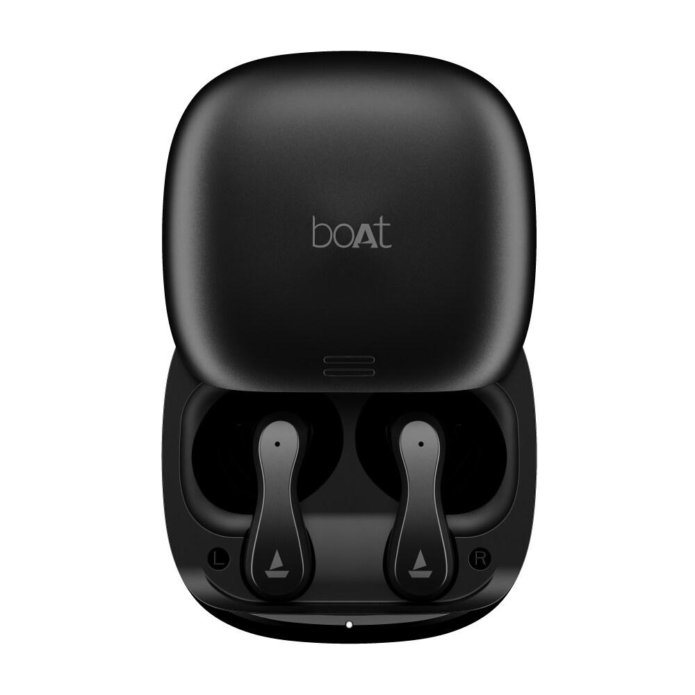 boAt Airdopes 313 with 75 Hours Battery, Glide Shell, 13 mm Drivers (Carbon Black)
