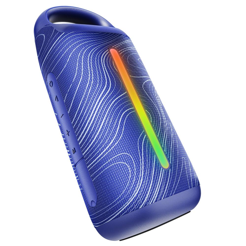 boAt Stone Arc Bluetooth Speaker with 20 W Signature Sound, 58 mm Drivers, Upto 12 Hrs Battery, RGB LEDs, TWS Feature, IPX5, BT v5.4 (Frozen Blue)