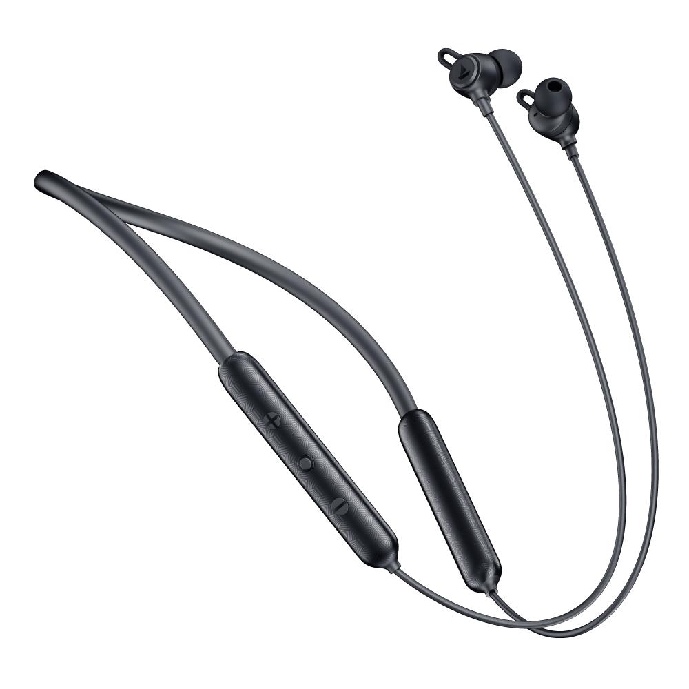 boAt Rockerz Bold Neckband, ENx Technology, 30 Hours Battery, 10 mm Signature Sound Drivers, BEAST 60 ms Low Latency, Bluetooth v5.3, Dual Pairing & IPX5 Resistance, Onyx Black