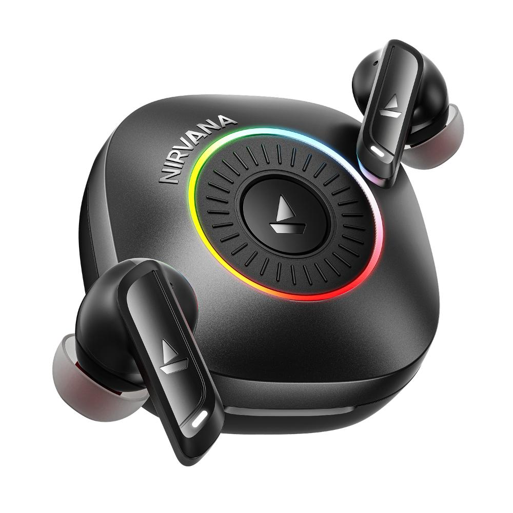 boAt Nirvana Crown with Hybrid ANC ( 50 dB), Sonic A.R.C, Advanced Rotational Crown, Actionable LEDs, Interactive Haptic Feedback, Spatial Audio, 6 Mics with AI-ENx, 40 H Playback, BEAST 50 ms Low Latency, ASAP Charge, BT v6.0 (Gunmetal Grey)