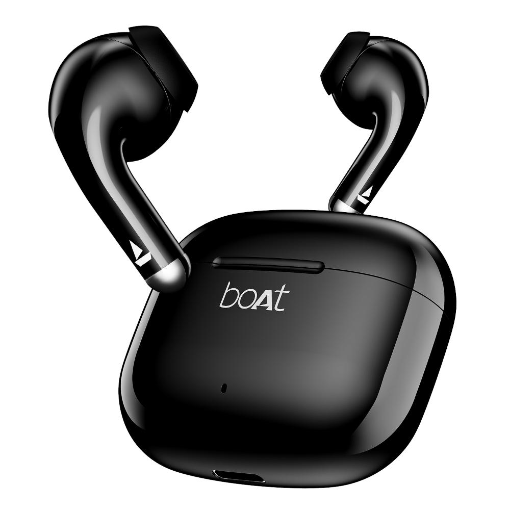 boAt Airdopes Beat TWS Earbuds, 13 mm Drivers, ENx Technology, Beast Mode (Low Latency), Upto 35 H Battery, Flex Fit Ear Tips (Black)