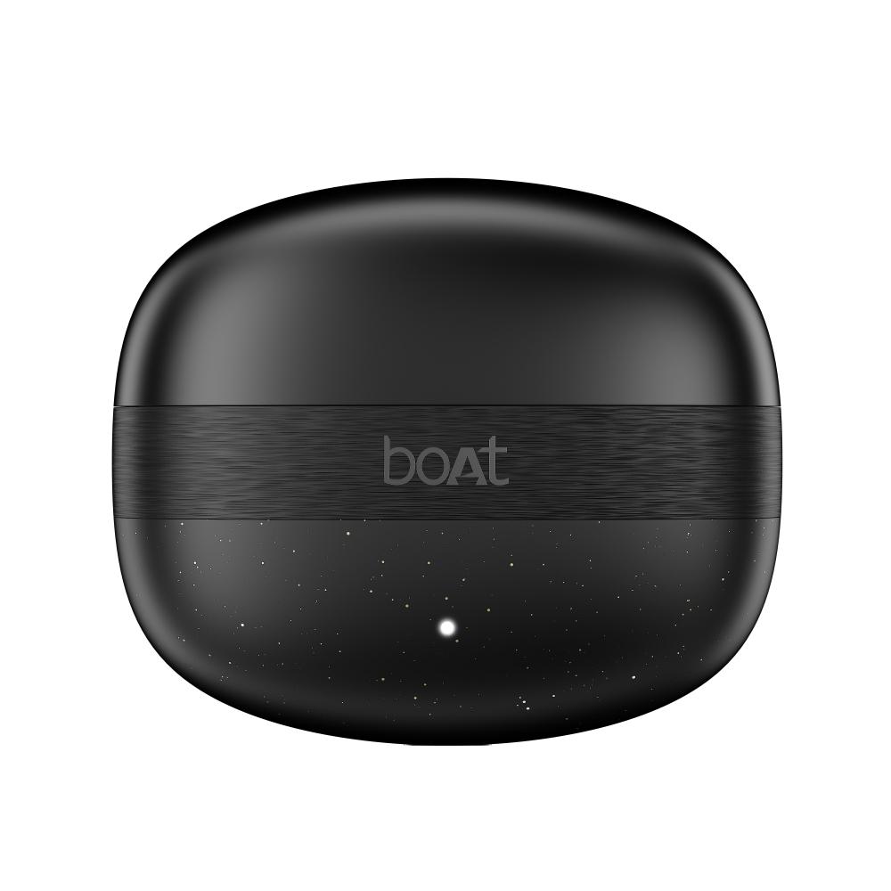 boAt Airdopes Plus Wave Truly Wireless Bluetooth Earbuds with Dual Mic AI-ENx Tech, 75 Hours Playtime, App Support, 13 mm Drivers boAt Signature Sound, BT v6.0, 55ms Low Latency BEAST Mode, IPX4 (Jet Black)