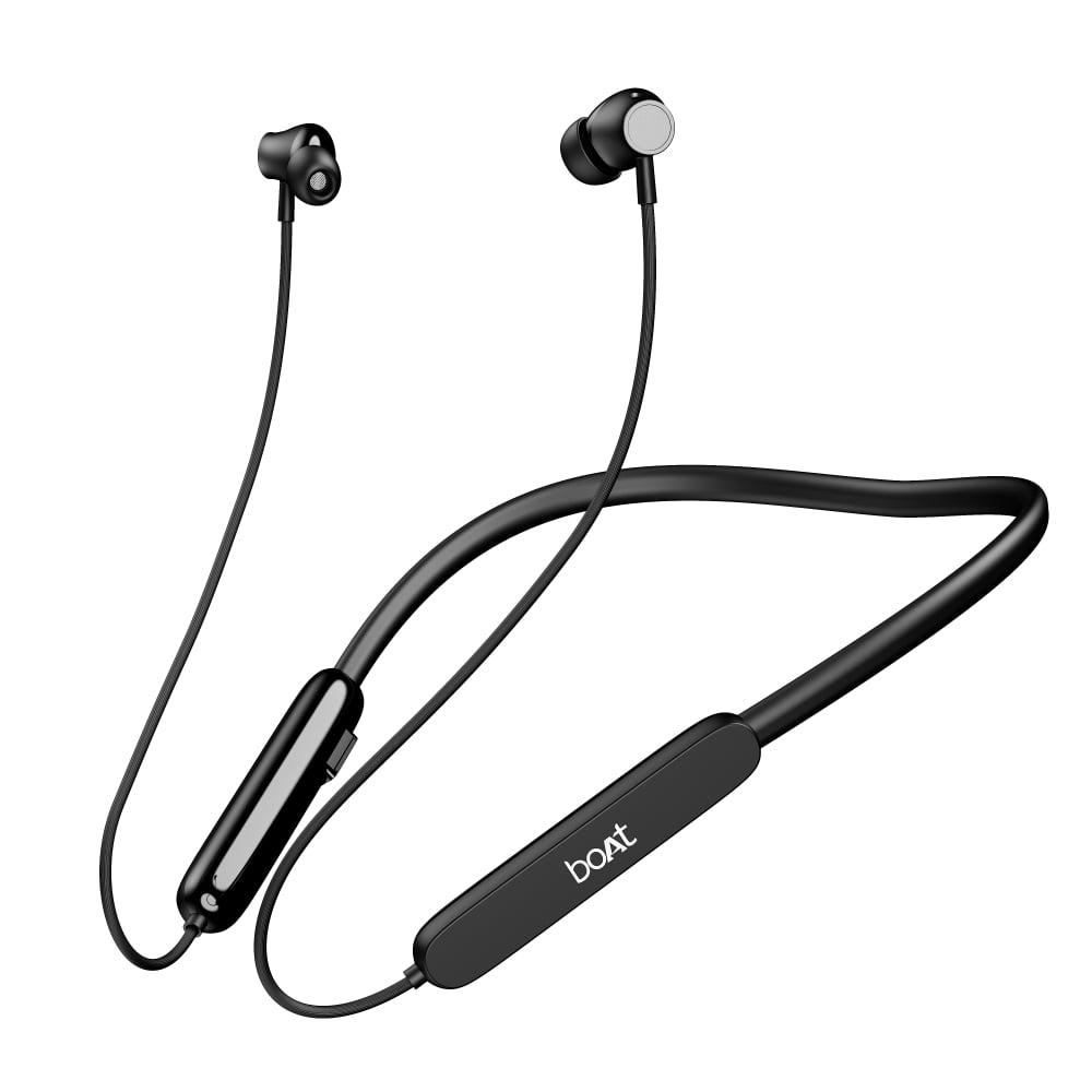 boAt Rockerz 351 ANC with 60 Hours Playtime, Upto 42db Hybrid ANC, Signature Sound & 3D Spatial Audio, 10 mm Drivers, Bluetooth v5.3 with Dual Pairing Wireless Neckband, Magnetic ON/OFF, Beast Mode, Type-C Charging & IPX5 (Cosmic Black)