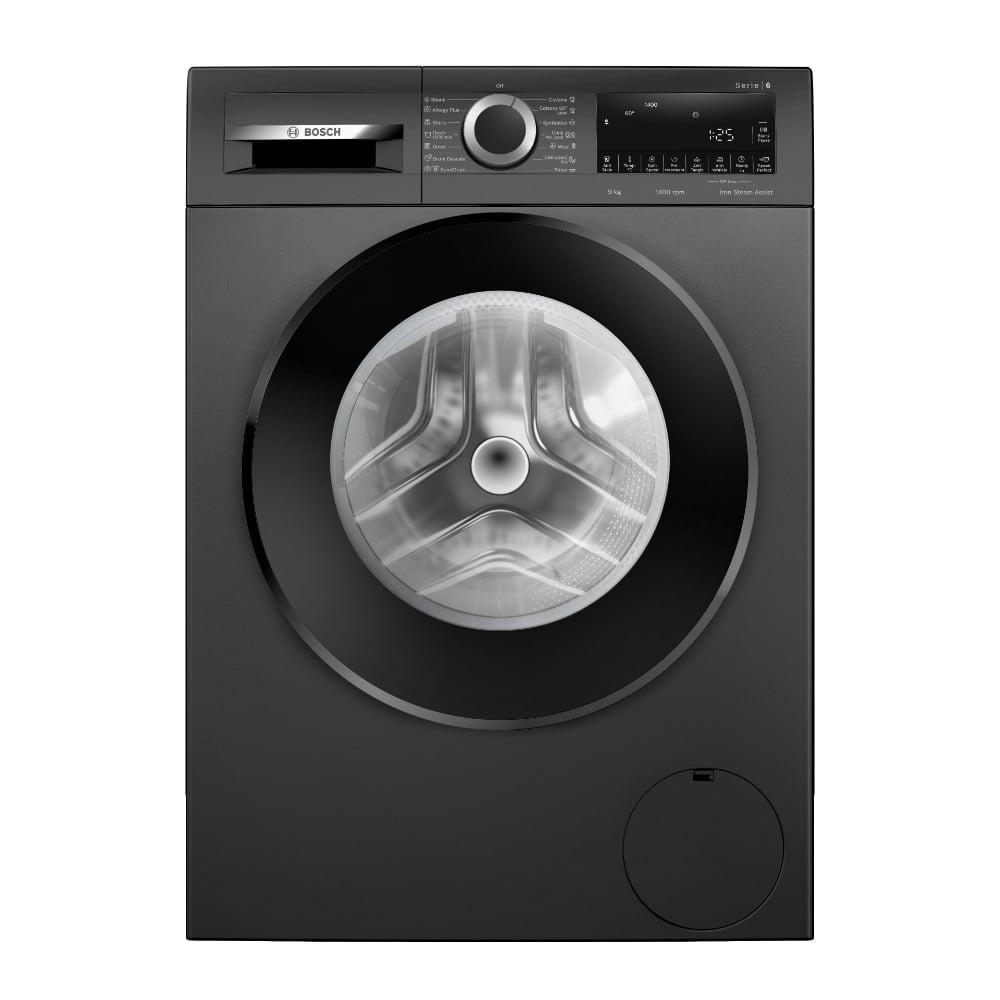Bosch 9 kg Front Load, 1400 RPM, Eco Silence Drive, Anti Stain, Anti Wrinkle, Speed Perfect, Black Grey (WGA244ZTIN)