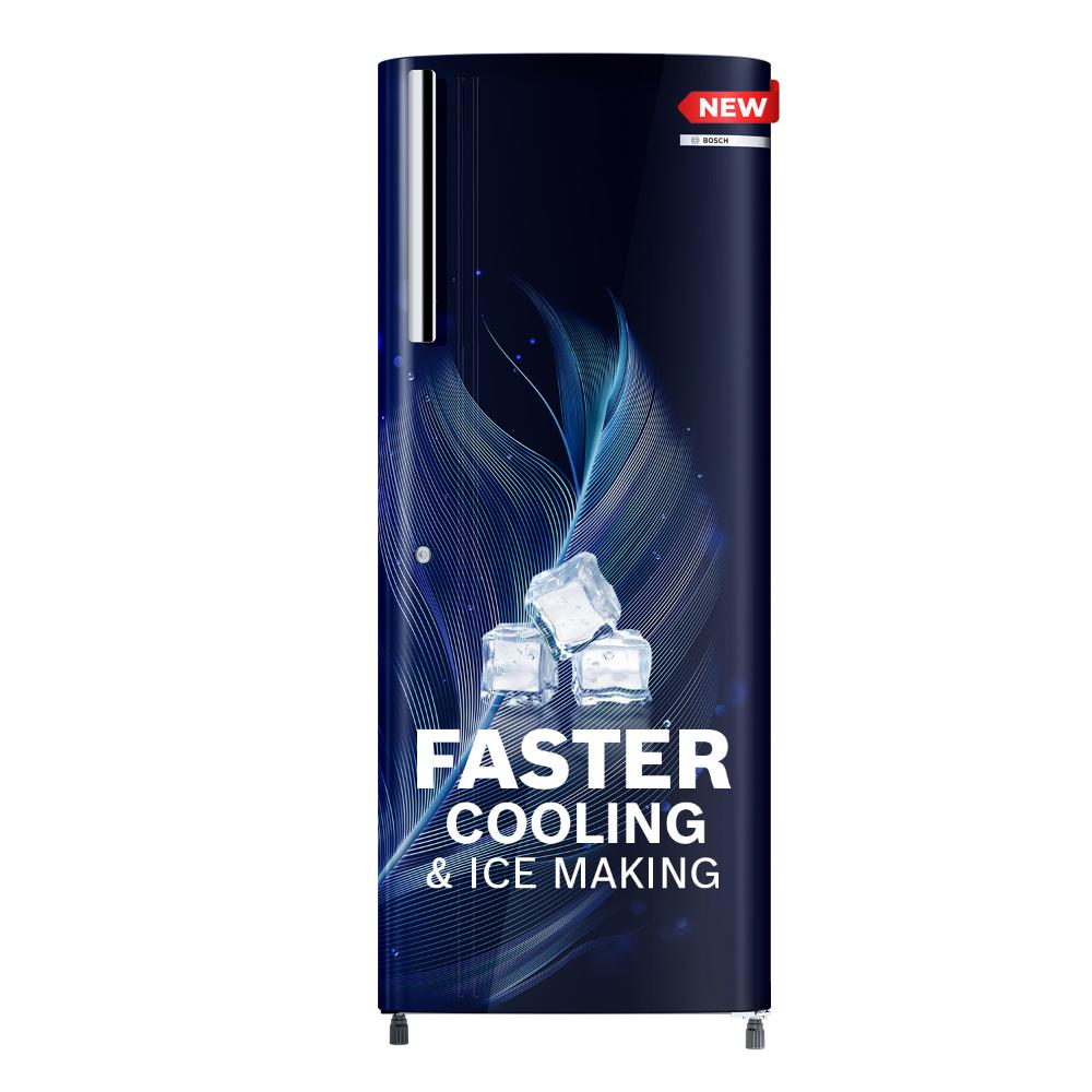 Bosch 210L Direct Cool Single Door Refrigerator, COT20B32VI, Feather Blue
