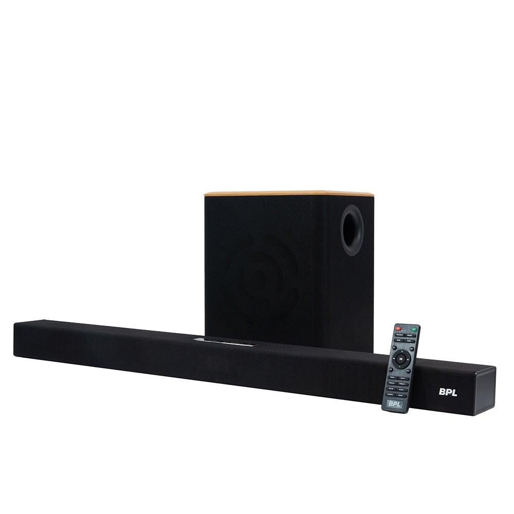 BPL BWLSBF502 2 Channel Cinebar PX Fabric Style Wireless Soundbar with Subwoofer, Black