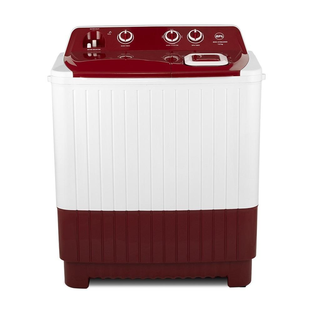 BPL 7 Kg Semi-Automatic Top Loading Washing Machine, Maroon Red, BWS-N70EASMD