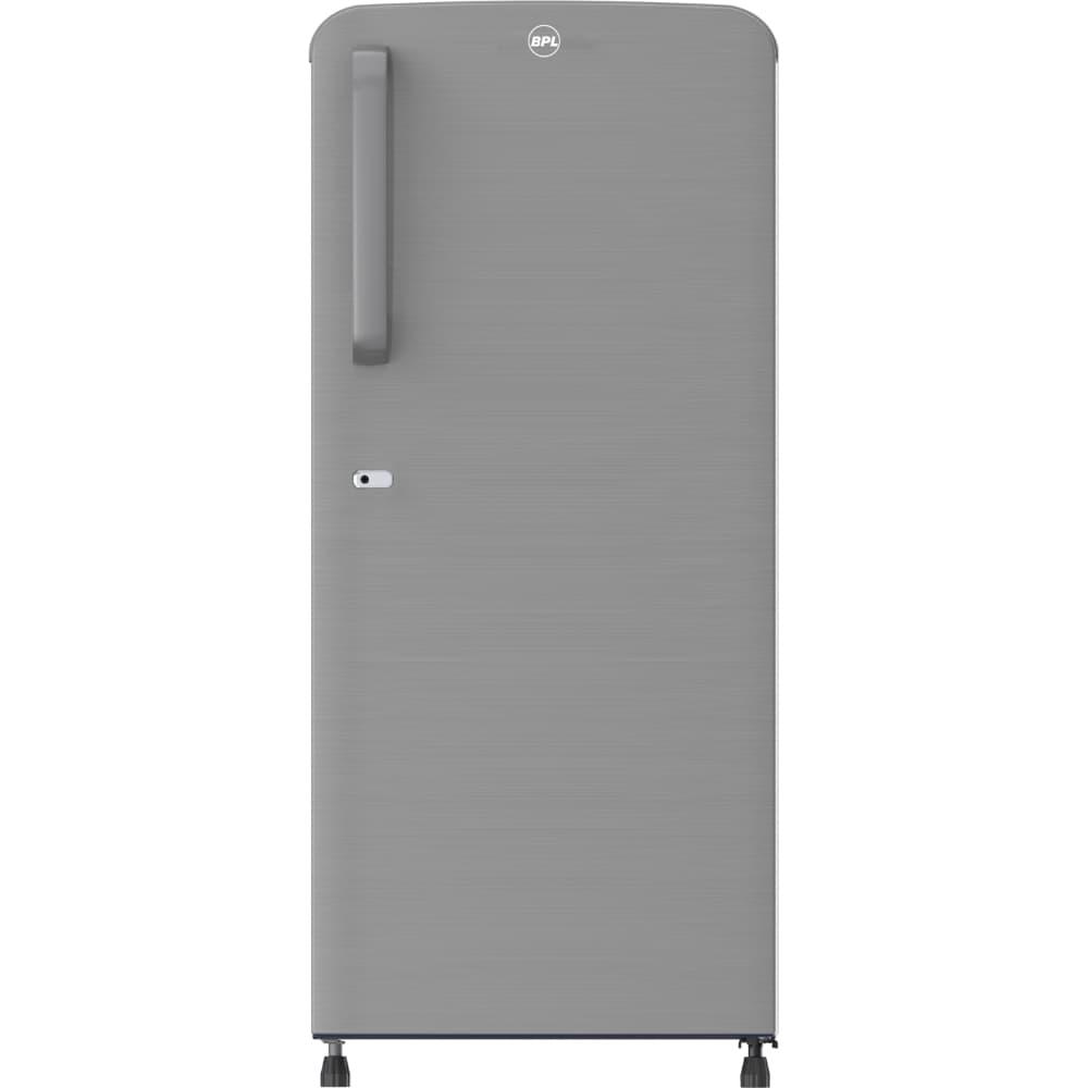 BPL Prime Fresh 187 L 2 Star Direct Cool Single Door Refrigerator, Steel Grey, BRD-F210EBPSGS