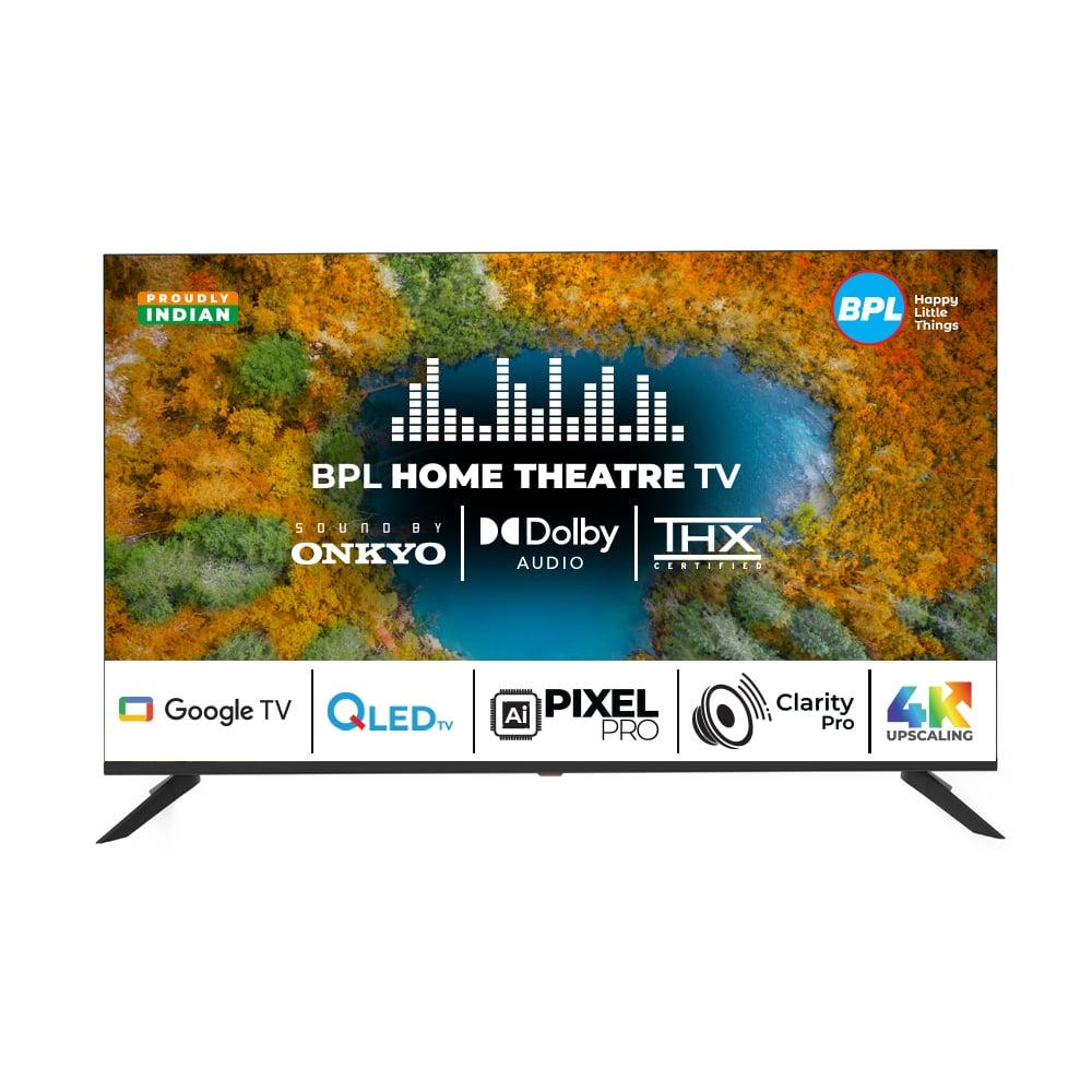 BPL 126 cm (50 inches), QLED 4K Ultra HD HOMETHEATRE GTV with Sound by Onkyo, Dolby Audio, Black 50QG520