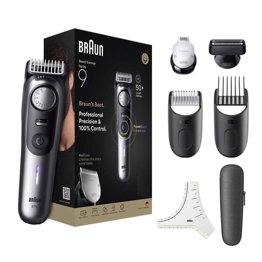 Braun Premium Beard Trimmer, Grey and Black, BT9520