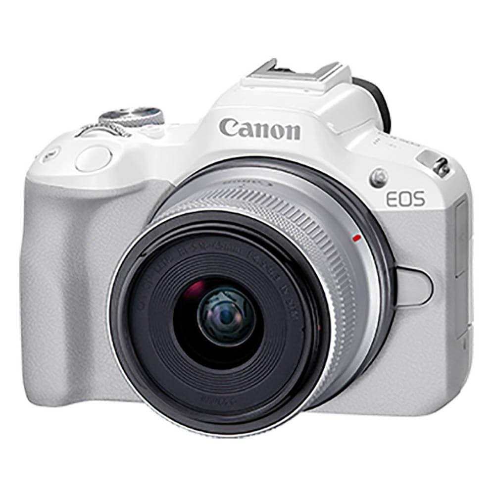 Canon EOS R50 Mirrorless Camera with Focal length 29-72 mm Lens Kit (RF-S18-45mm f/4.5-6.3 IS STM), White