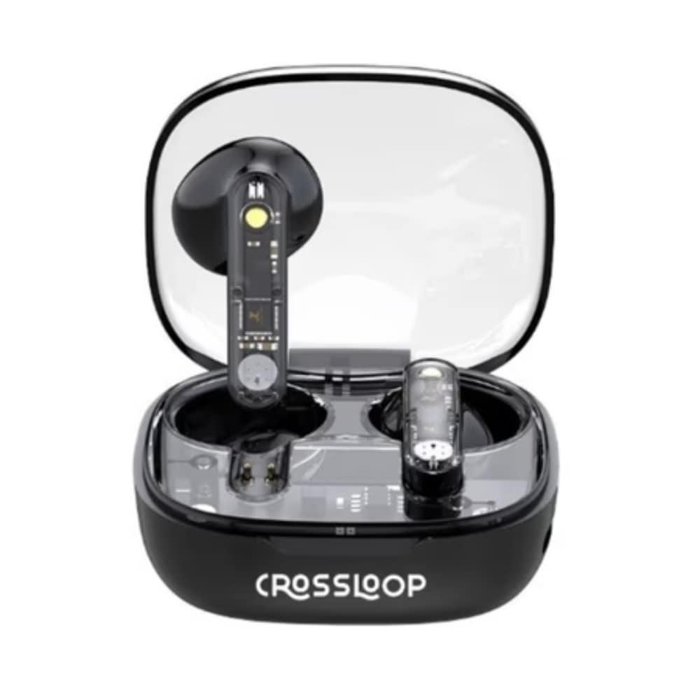 Crossloop F4 GEN True Wireless Earbuds with Mic, Black, Touch Control, Bluetooth 5.3, Voice Assistant, Auto Pairing, Long Standby Time, Type C Charging