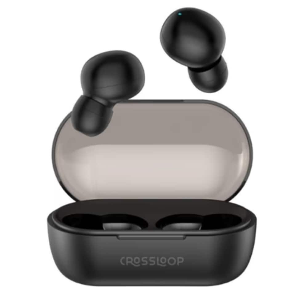 Crossloop Joy Zee TWS Earbuds with Mic, Black, Touch Control, Range 10 Mtr, Bluetooth 5.3, Play Time 12 60 hrs, Voice Assistant, Auto Pairing, IPX3, Long Standby Time, Type C Charging, Immersive Sound