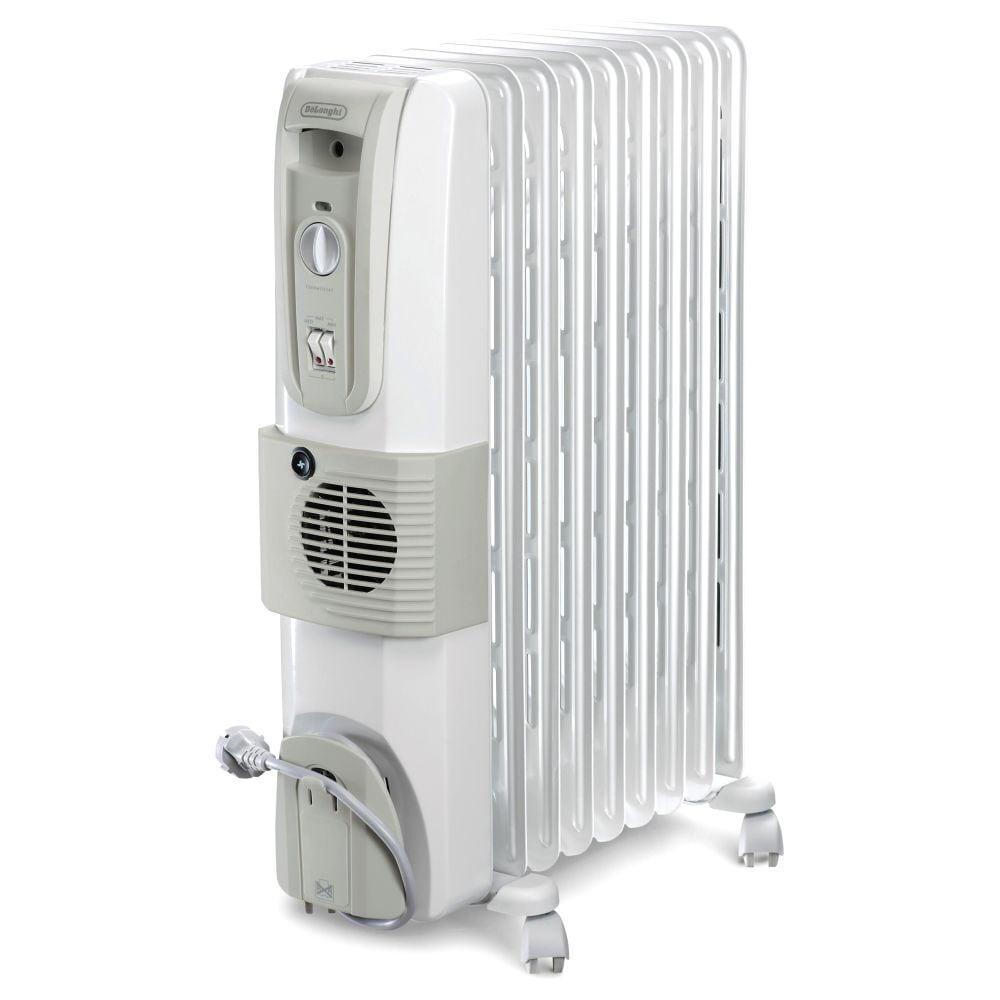 Delonghi KH770925V 2500W Oil Filled Room Heater with 9 Fins, White