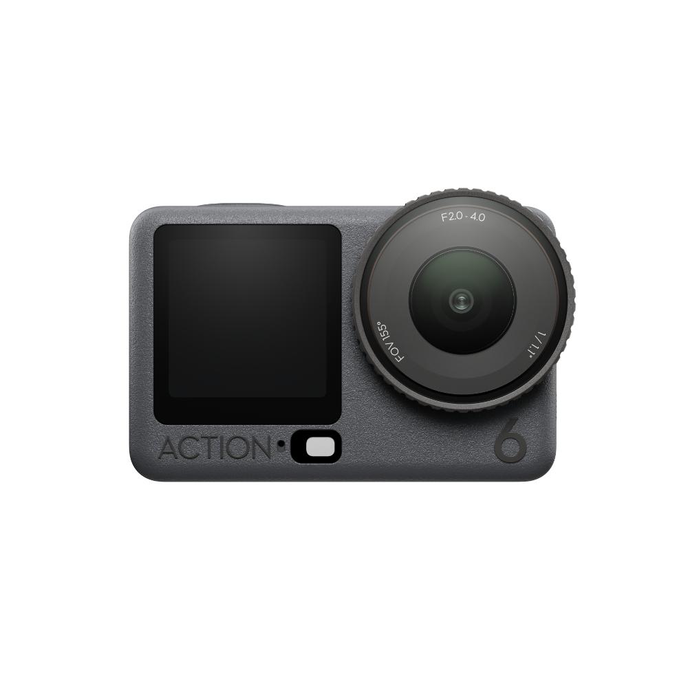 DJI Osmo Action 6 Standard Combo, Action Camera with 1/1.1 Square Sensor, Variable Aperture of f/2.0 f/4.0, Cold-Resistant, 4hrs Battery, Action Camera 4K Ideal for Quick Capture of Exciting Moments
