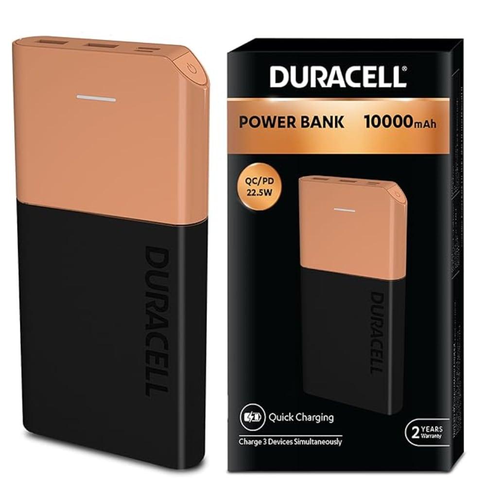 Duracell 10000 mAh Power Bank, Black