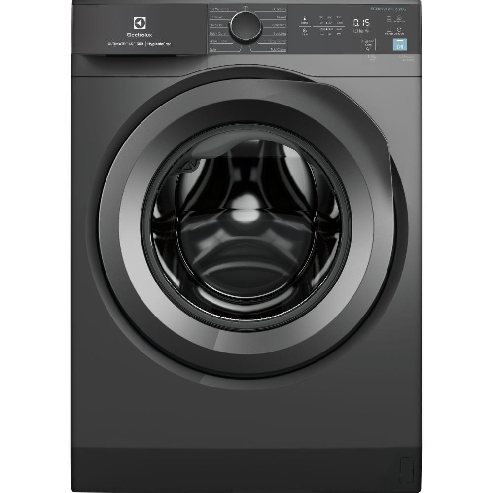 Electrolux 9 kg Front Load Fully Automatic Washing Machine, 1200 RPM, HygienicCare, EcoInverter motor, Quick cycles, Adjust Tempratures (EWF9024M3SB)