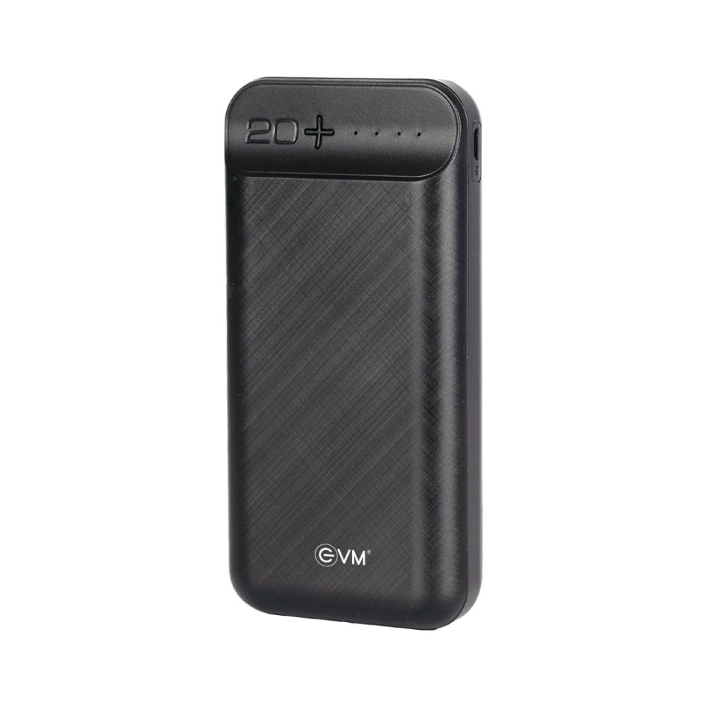 EVM Encharge Plus 20000 mAh Li-polymer Power Bank, Over Voltage Protection, Over Temperature Protection, LED Indicators, USB, Micro-USB, Type-C Ports, Black