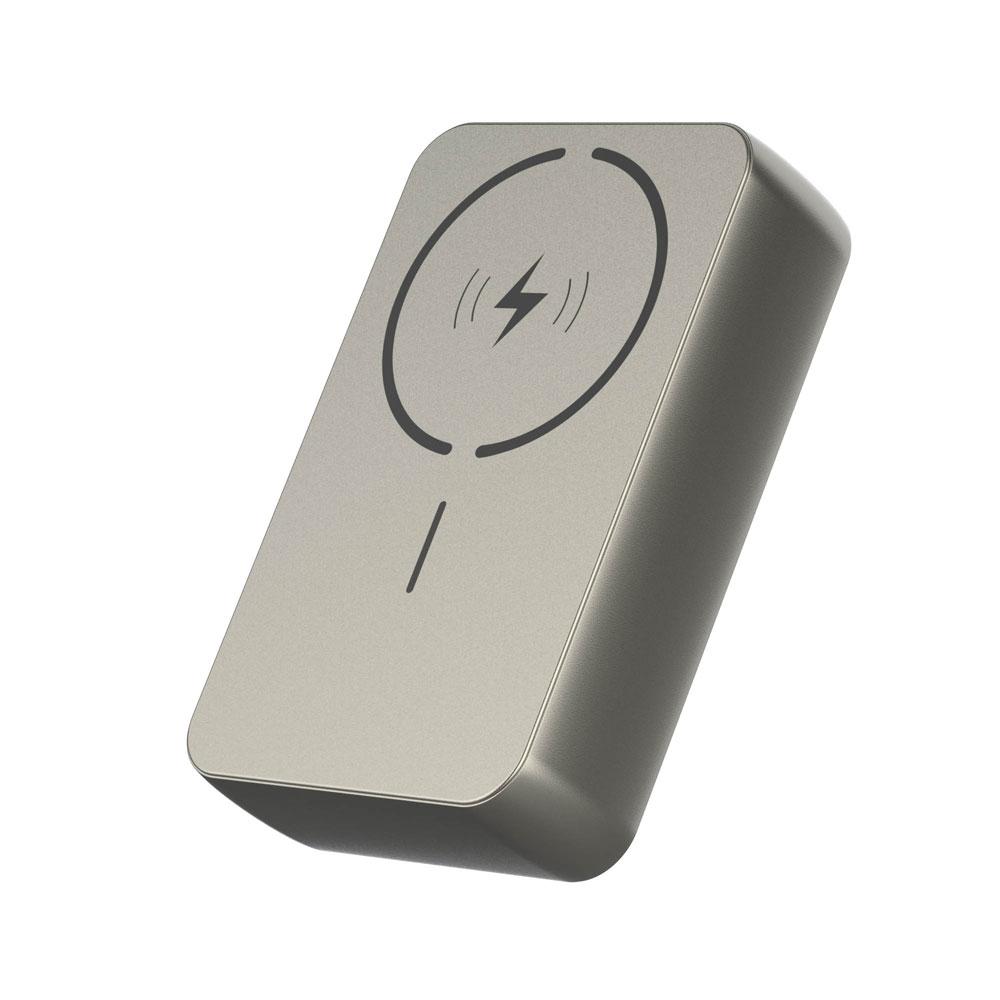 Stuffcool Click 20000 mAh Magnetic Wireless Power Bank, Titanium