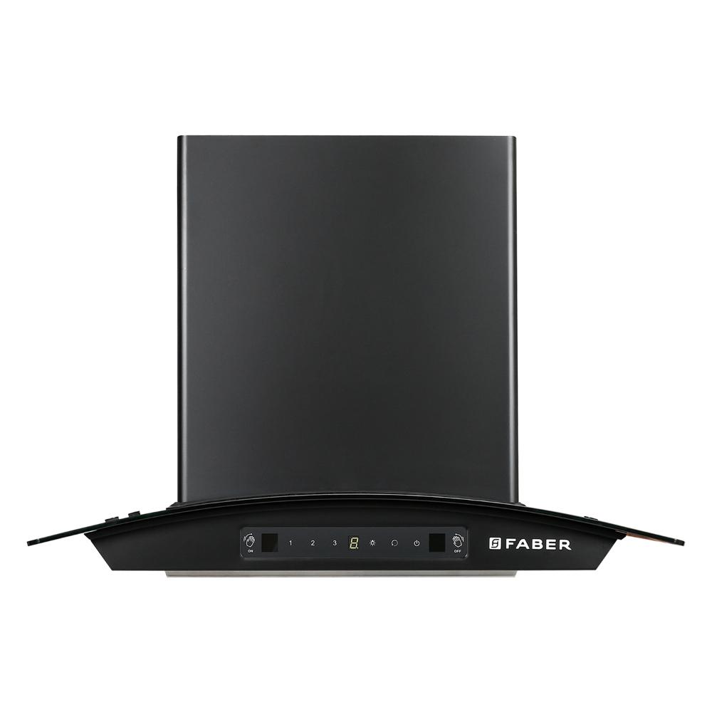 Faber ZEST DLX IN HC SC FL BK 60 Kitchen Hood, Black