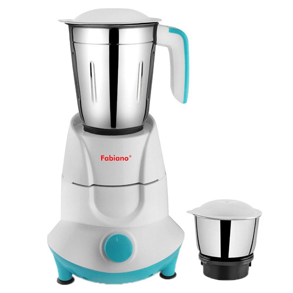 Fabiano Glory 500W 2 Jars Mixer Grinder, Over Load Protection, Anti Skid Rubber Legs, White