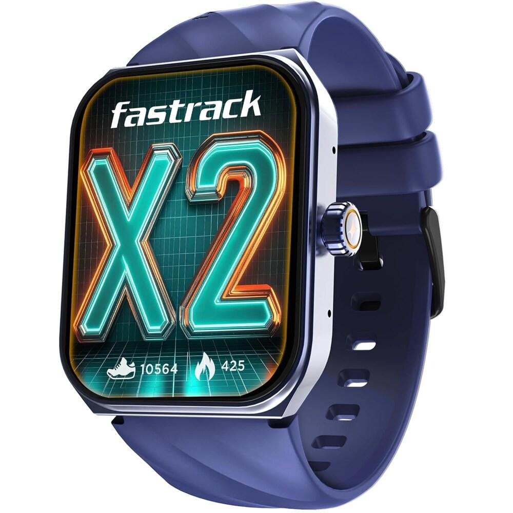 Fastrack New Limitless X2 Smart Watch, 4.85 cm (1.91 inch) UltraVU with Rotating Crown, 60 Hz Refresh Rate, Advanced Chipset, SingleSync BT Calling, 100+ Sports Mode & Smartwatch Faces, IP68 (Blue)