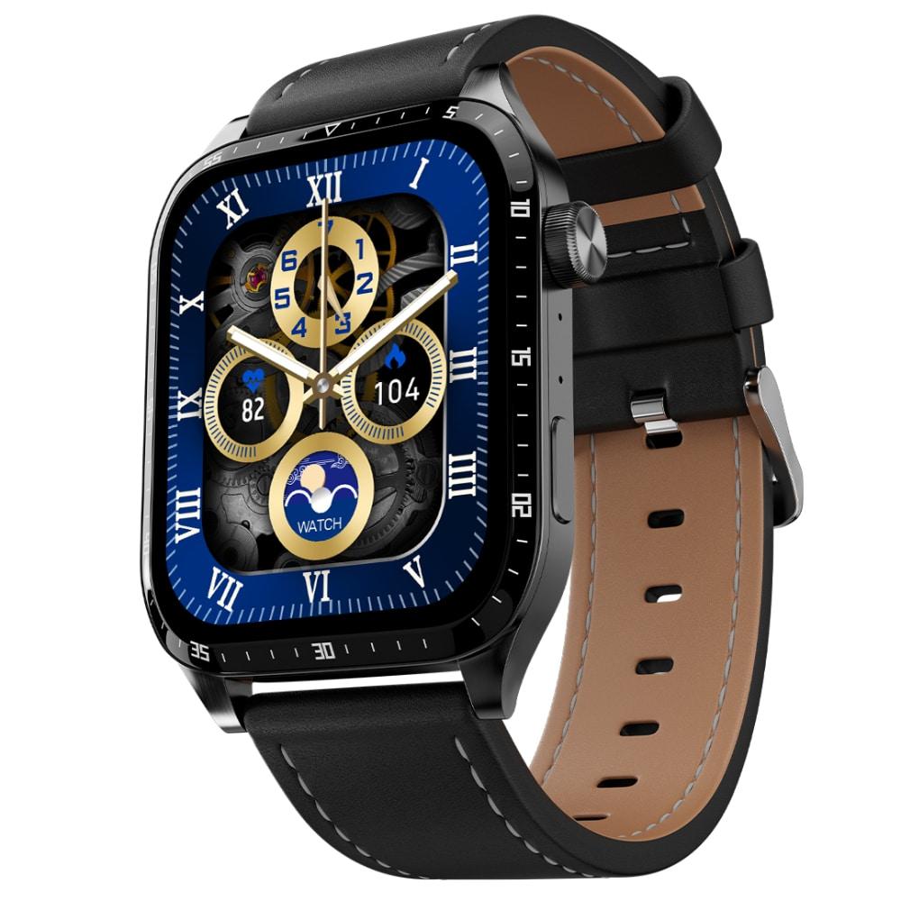 Fire-Boltt Atlas Smartwatch with 4.95 cm (1.95 inch) HD Display, Bluetooth Calling, Upto 5 Days Battery, 108 Sports Modes & 200+ Watch Faces, AI Voice Assistant, IP68 Water Resistant (Black Leather)