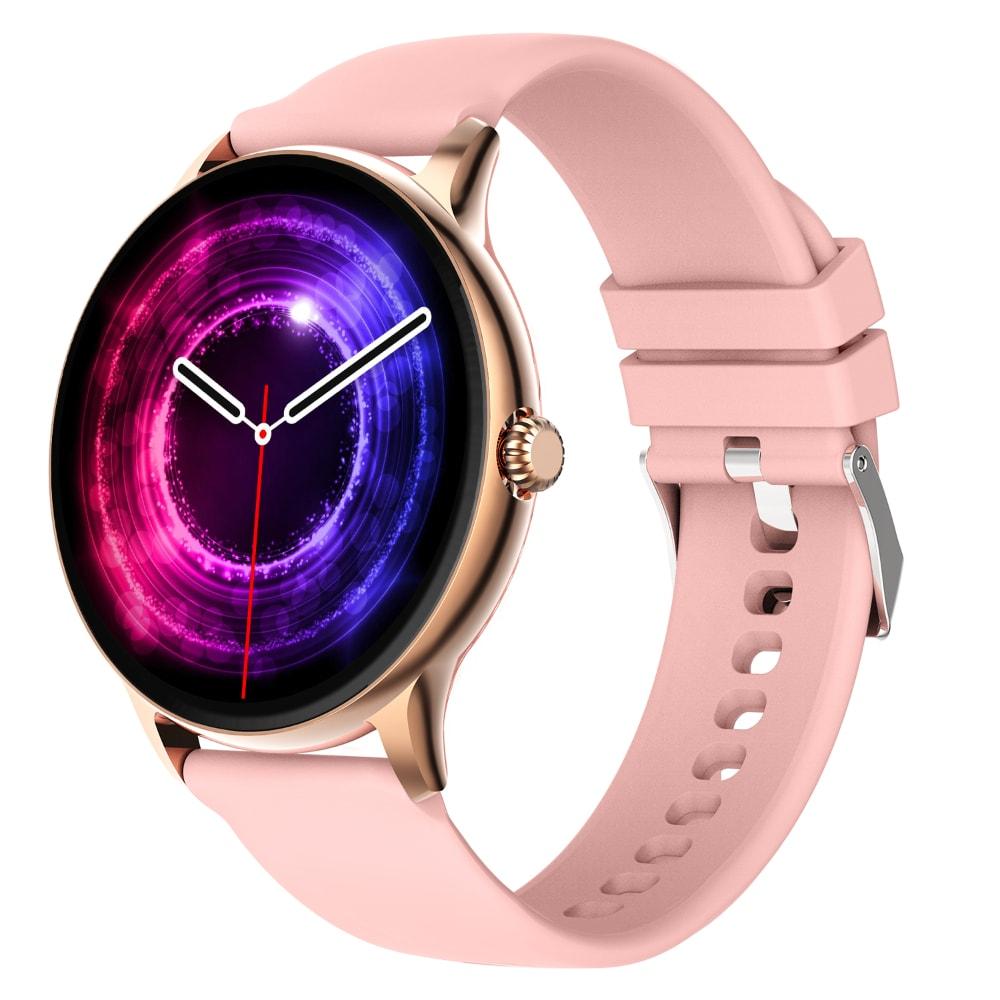 Fire-Boltt Phoenix Pro Smartwatch, 3.53 cm (1.39 inch) HD Display, Bluetooth Calling, Upto 7 Days Battery, 120+ Sports Modes, In-Built Games, IP67 Water Resistant, AI Voice Assistant (Gold Pink)