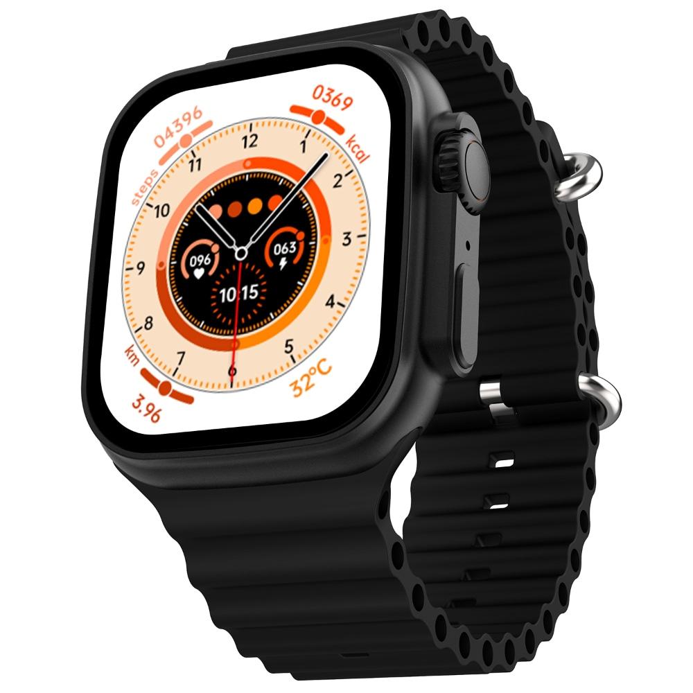 Fire-Boltt Gladiator Smartwatch with 4.97 cm (1.96 inch) HD Display & 600 nits Brightness, Bluetooth Calling, Upto 7 Days Battery, 120+ Sports Modes, Functional Crown, AI Voice Assistant, IP67 Water Resistant (Ocean Black)