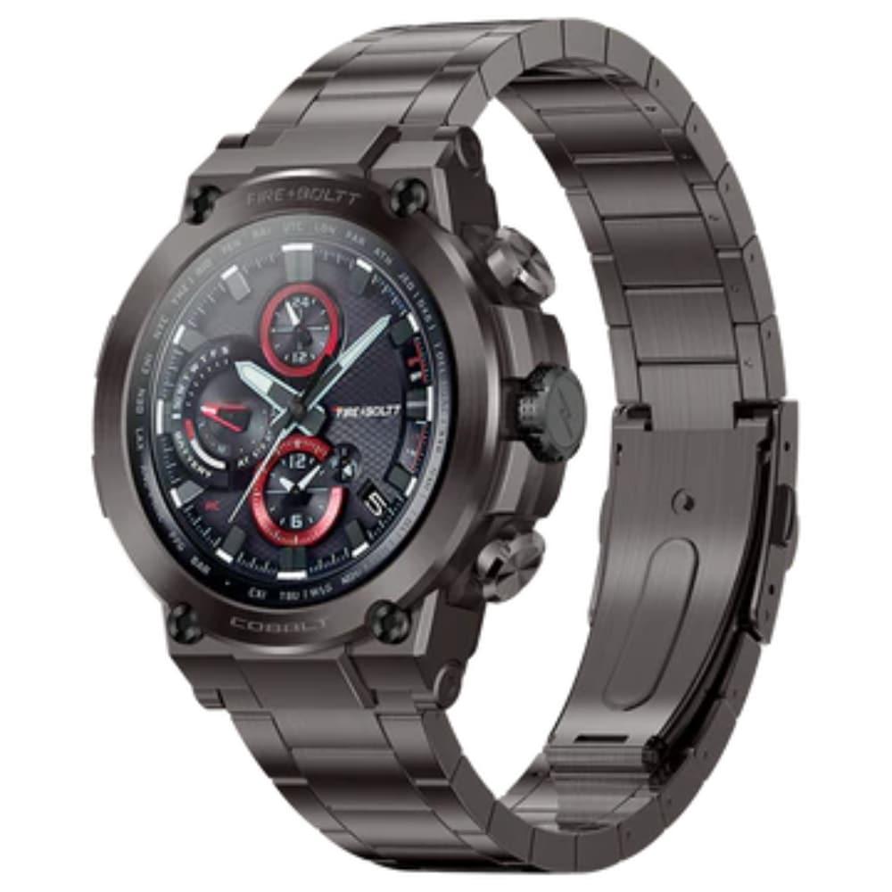 Fire-Boltt Cobalt 3.63 cm (1.43 inch) AMOLED Display, BT Call, 300+ Sports Modes, 4 GB Storage, IP67 Smartwatch, Gun Grey
