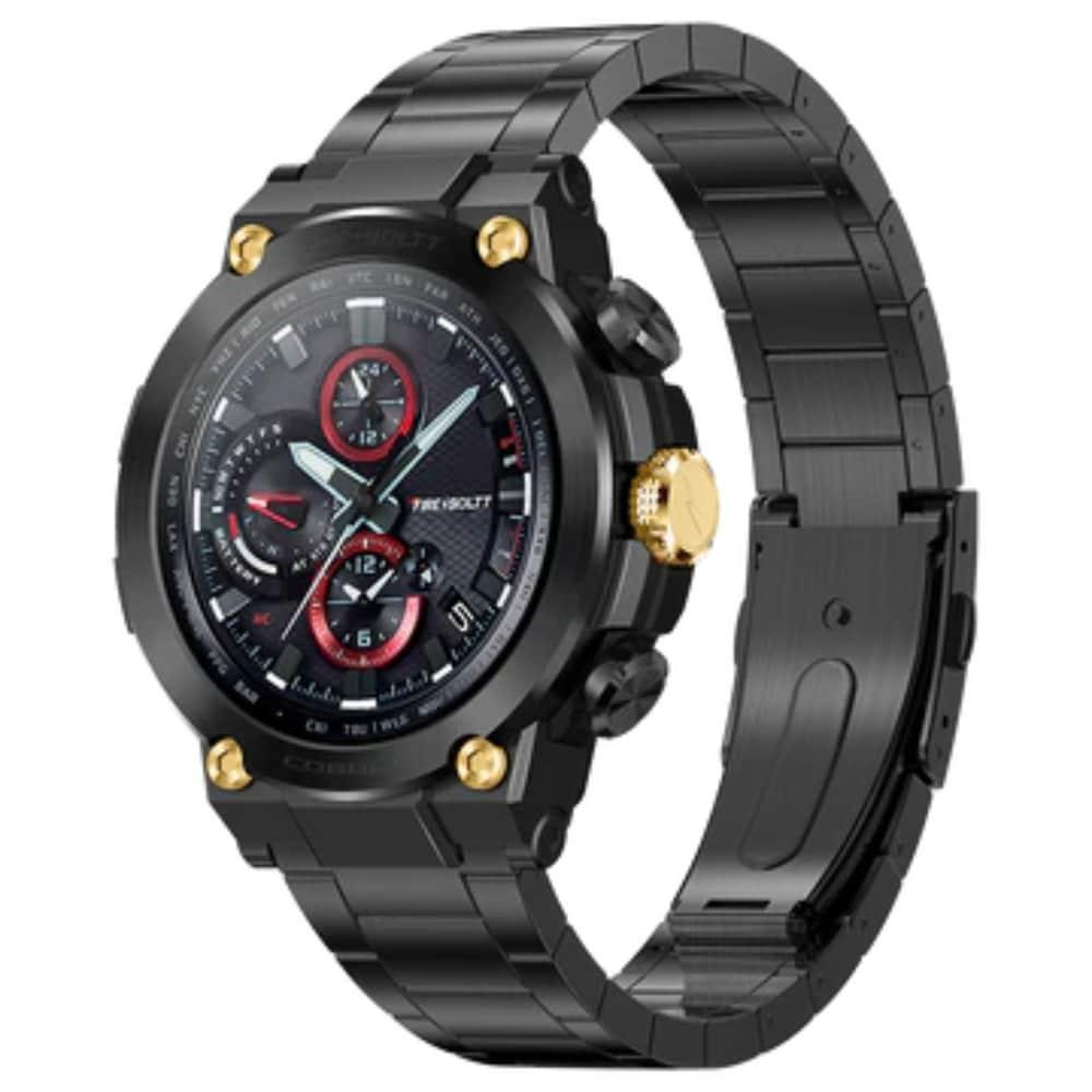 Fire-Boltt Cobalt 3.63 cm (1.43 inch) AMOLED Display, BT Call, 300+ Sports Modes, 4 GB Storage, IP67 Smartwatch, Black Gold