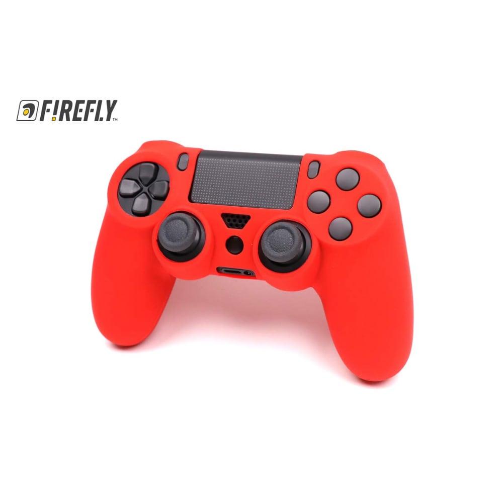 Firefly Silicone Cover for PS4 Controller, Candy Red