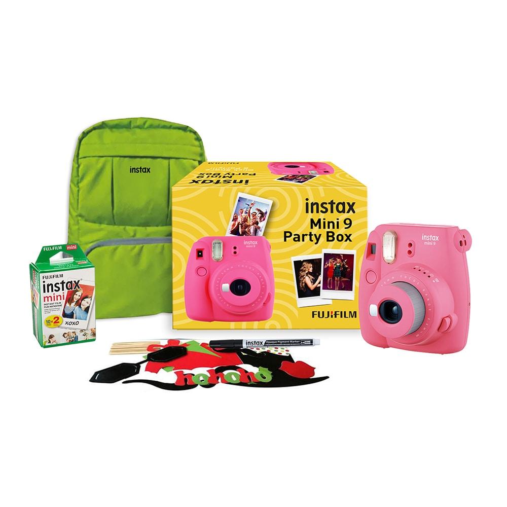 Fujifilm Instax Mini 9 Party box, Flamingo Pink Instant Camera