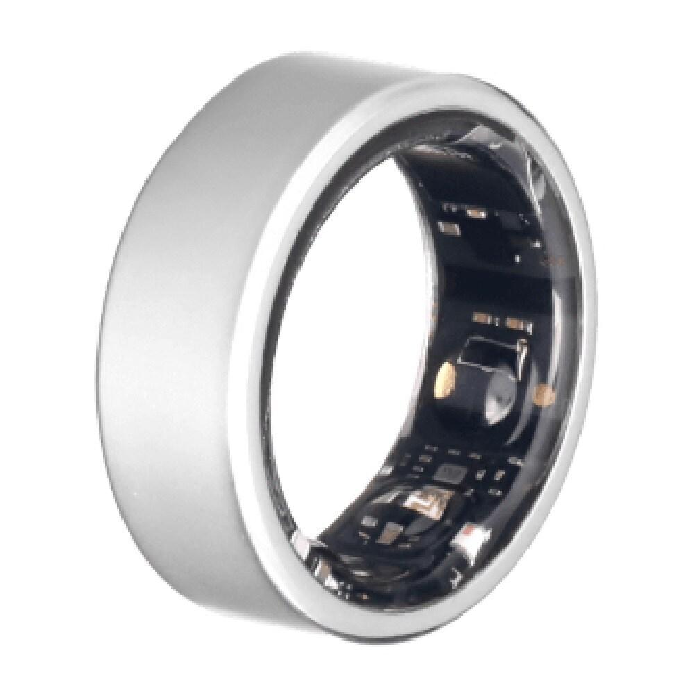 Gabit Smart Ring, Health Tracker, 7+ Day Battery, Sleep, Fitness, Nutrition, Stress, First Sizing Kit, HRV, VO2 Max, 30+ Workout Modes, Titanium, Matte Silver, Size - 13