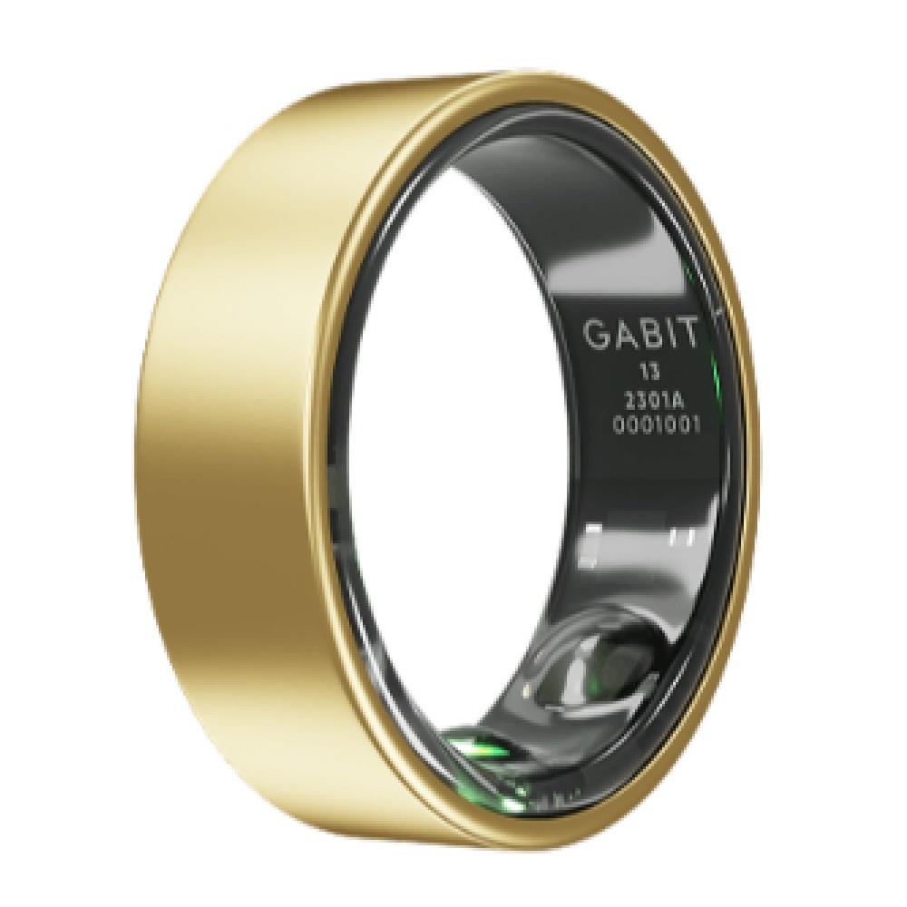 Gabit Smart Ring, Sleep, Fitness, Nutrition, Stress, First Sizing Kit, 7+ Day Battery, Auto Workout Detection, VO2 Max, Period Tracking, Health Tracker, Titanium, Gold, Size - 9