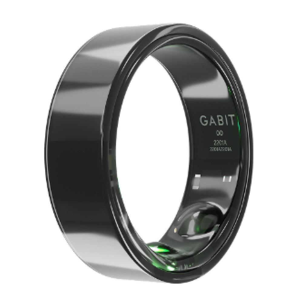 Gabit Smart Ring, Sleep, Fitness, Nutrition, Stress, First Sizing Kit, 7+ Day Battery, 30+ Workout Modes, AI Health Coach, Weight Loss, Titanium, Graphite Black, Size - 8